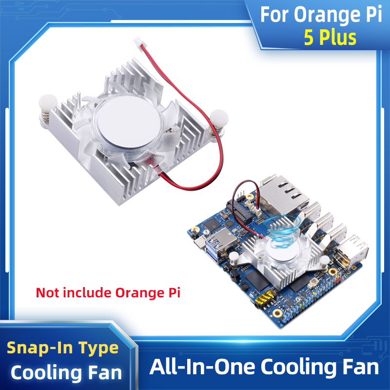 Orange Pi 5 Plus 32Gb - مروحة تبريد نشطة من الألومنيوم المتكاملة
